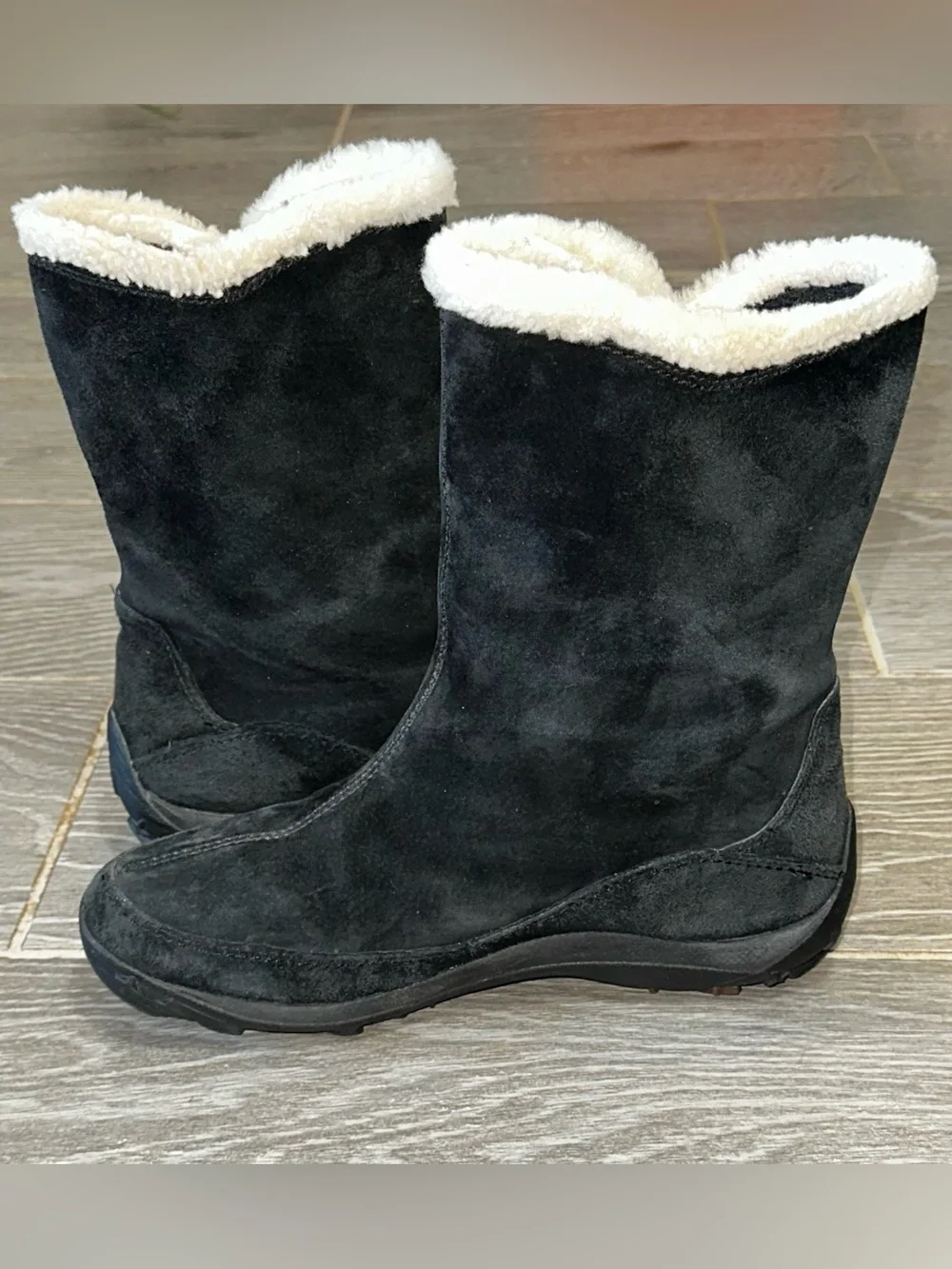 Merrell Yarra Apres Women’s 8.5 Waterproof Black Suede Boots Polartec Insulated